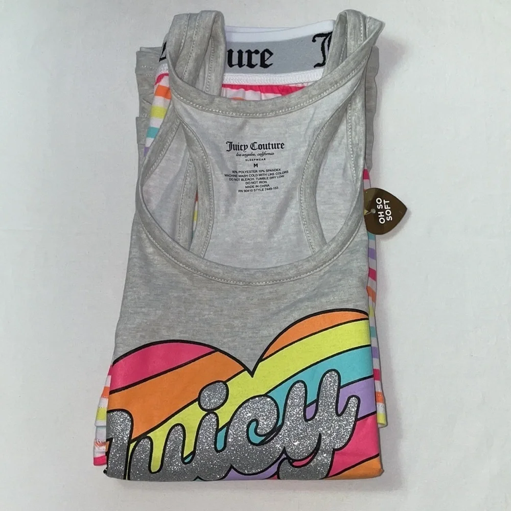 LAST TWO AVAILABLE!!- New Juicy Couture Tank & Shorts Pajamas PJs Set - Picture 5 of 15